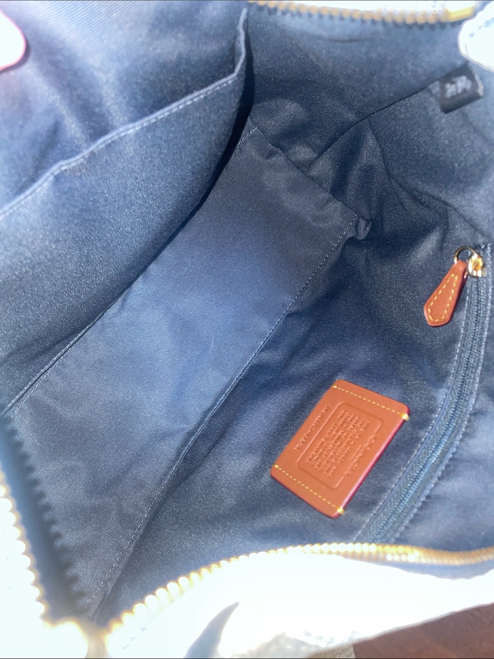 Coach Loved Denim Laurel Shoulder Bag with Pink Tag and Orange Star Charm NWOT - Picture 6 of 7